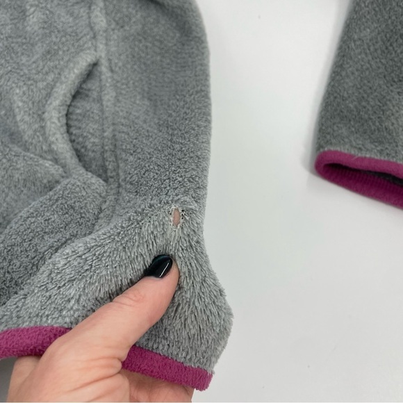 Patagonia Women’s Re-Tool Snap-T Polartec Fleece Pullover in Gray Purple Trim M - Picture 4 of 10